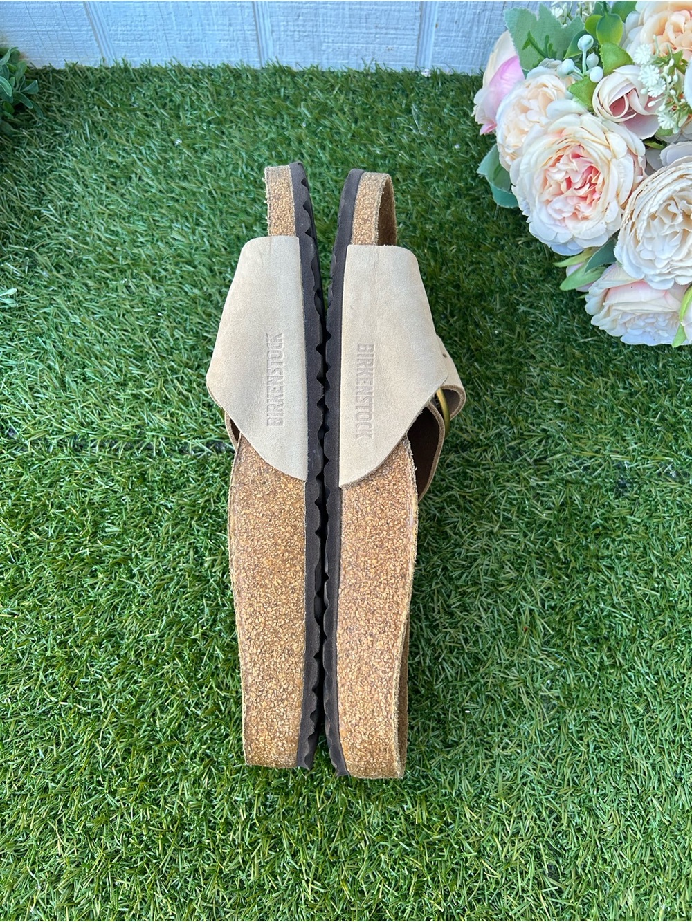 Birkenstock🍂Madrid BIG buckle leather sandals sandcastle size 41 US 10-10.5 - Picture 6 of 16